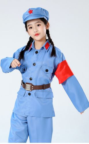 成人心向党童心闪闪红星幼儿表演儿童卫兵小孩儿童演出服
