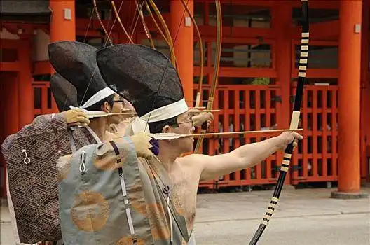 弓箭手,射箭,仪式,京都,日本,亚洲