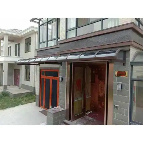 厂家直销铝合金雨棚质量保证遮阳篷防雨防晒建材家装顶篷材料阳篷雨篷