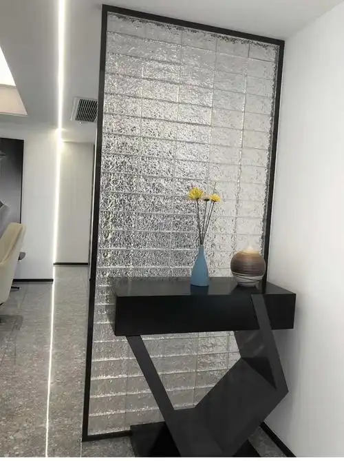 gfg 透明玻璃砖隔断背景墙玄关云雾方形空心水晶砖卫生间干湿隔断