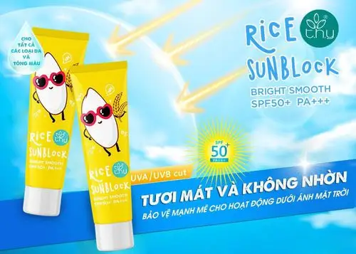best mini rice sunblock cream spf50 /pa    for all types of skin
