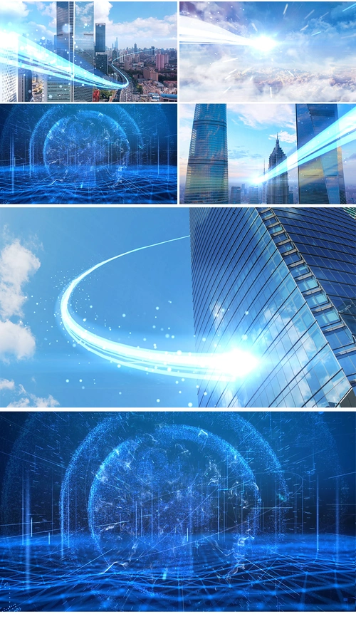 大气科技城市光线视频素材