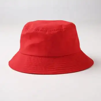 超火日系盆帽文艺原宿chic渔夫帽女夏韩版百搭ulzzang纯色帽男 红色 m