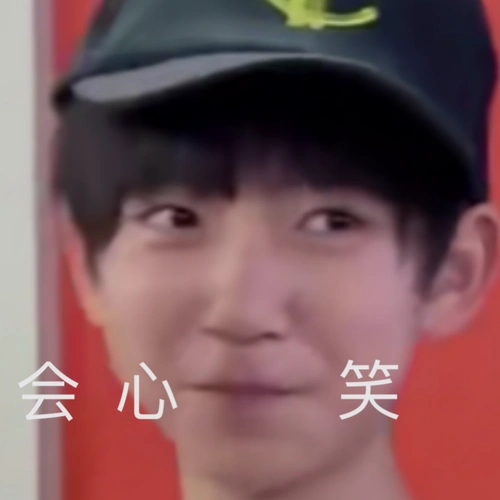 会心一笑/贺峻霖表情包