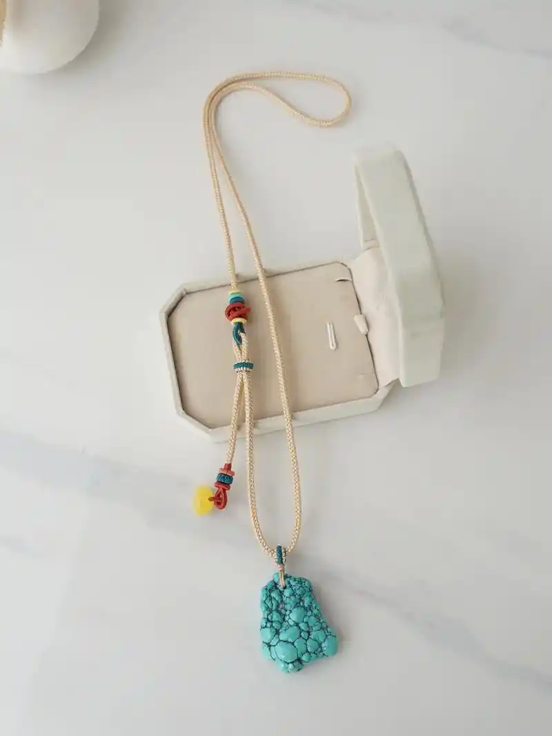 绿松石项链绳,这样编好好看.绿松石项链绳,这样编好好看,绳体 - 抖音