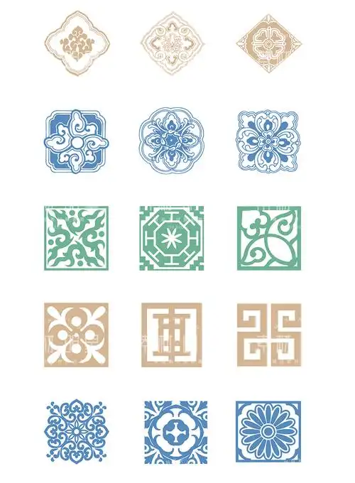 复古中国风古典传统图腾花卉花纹图案背景印刷包装设计矢量ai素材