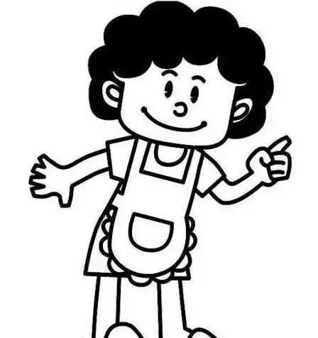 长头发妈妈头像简笔画