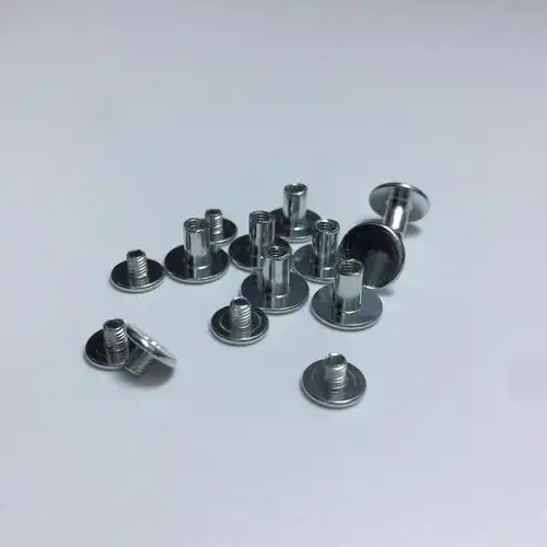 厂家直供箱包头盔辅料不锈钢铆钉开尾钉子母螺丝钉呖色哑黑头盔钉