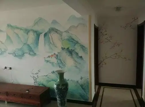 墙体绘画 手绘墙 山水系列 | 艺术让生活更美好 | 鸟文斋