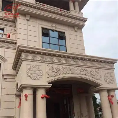 惠安石材雕刻 中墅建造大理石青石雕刻 浮雕外墙别墅摆件