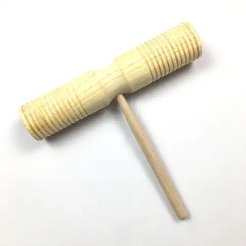 奥尔夫乐器双响筒 木质螺纹双响梆子幼儿园早教启蒙乐器批发