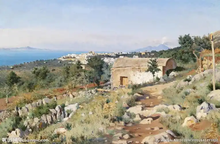 欧洲风景油画图片