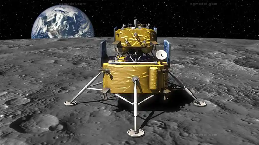 嫦娥五5号:着陆器,上升器.obj,ae