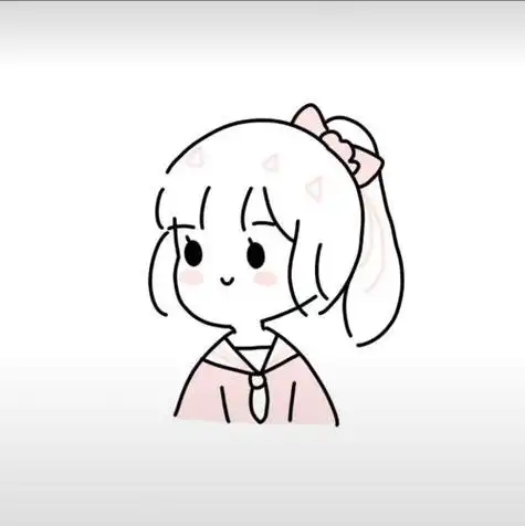 长发女孩简笔画简笔画手绘头像q版可爱简笔画女生头像全身简笔画人物