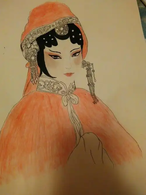 彩铅,戏曲,古风,自创,美