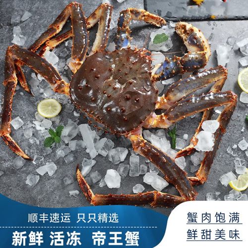 帝王蟹俄罗斯进口鲜活冷冻皇帝蟹海鲜水产大螃蟹 【冰鲜帝王蟹】3.