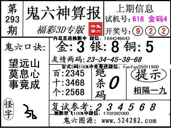 彩吧图库 鬼六神算