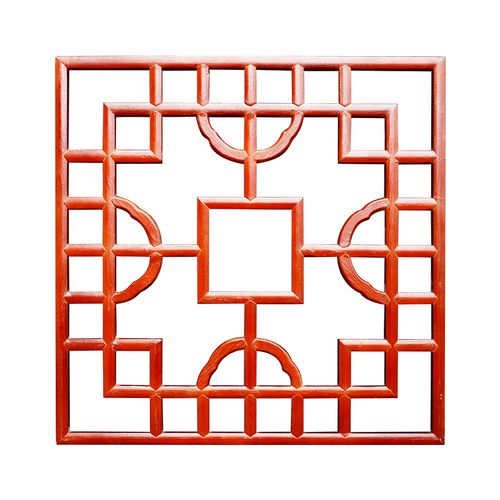 东阳雕花吊顶走廊灯格实木镂空方形木雕