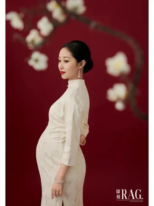 温婉气质的国风旗袍孕照孕期日记