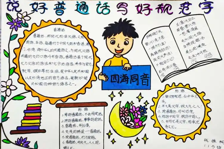 中枢小学115班"语言文字规范化建设"手抄报优秀作品集