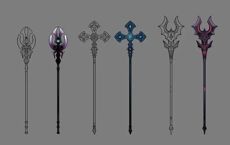 游戏武器设计绘画步骤|插画|游戏原画|张仲全 - 原创作品 - 站酷