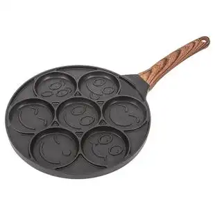 鸡蛋汉堡锅平底多孔不粘煎蛋神器商用早餐多功能蛋堡模具煎饼家用