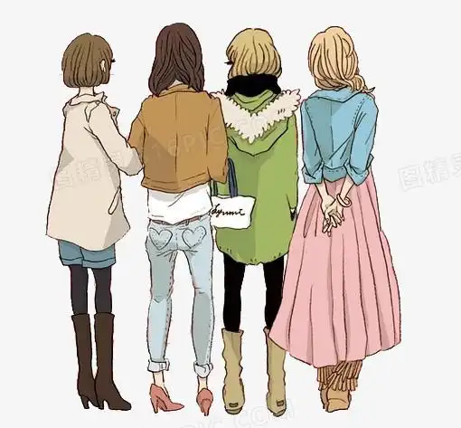 不可商用i分享者:云四叶草四叶草卡通漂亮女孩卡通四个毕业背影卡è