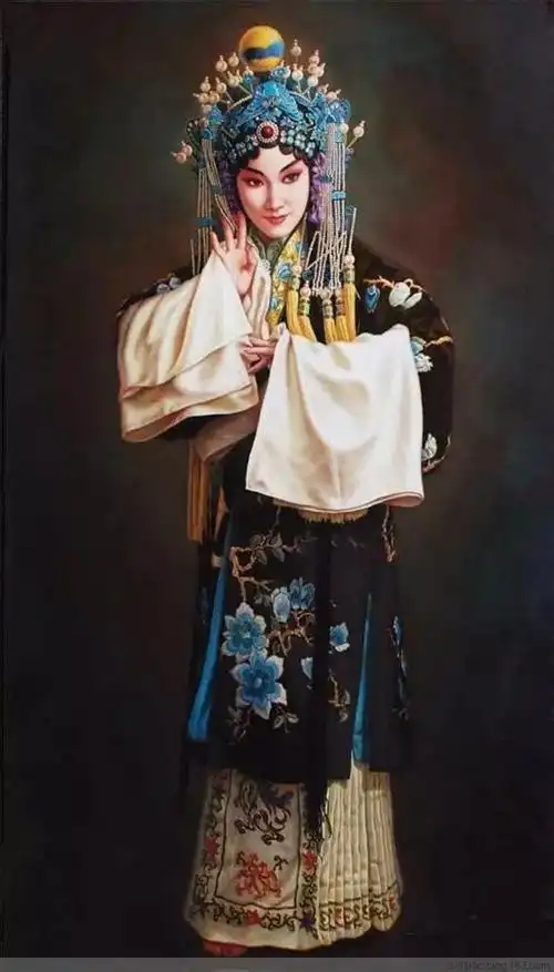 油画中的京剧