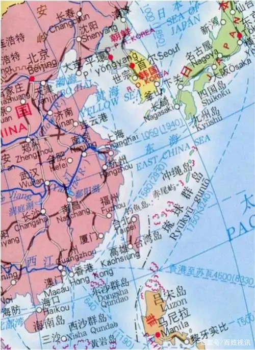 琉球群岛位置图