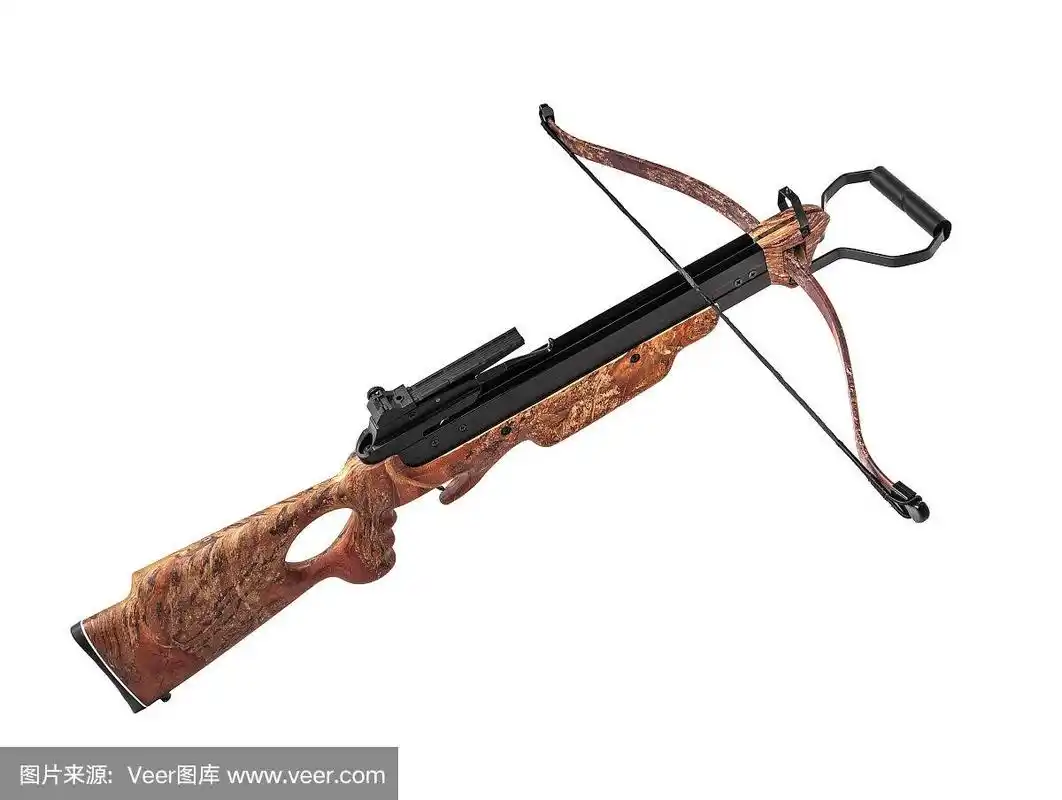 现代弩孤立在白色背景