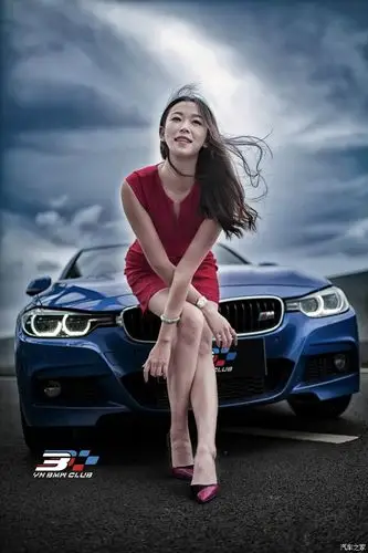 青春色彩车主当车模云南宝马3俱乐部主题摄影活动