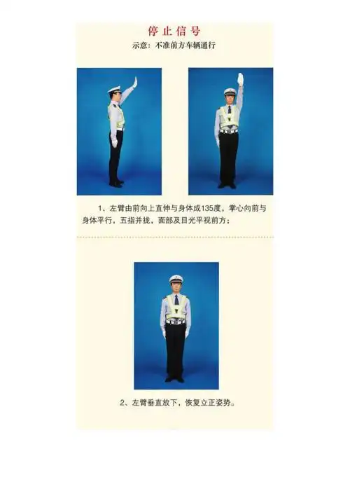 交警手势图解大全