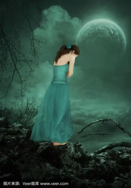 月光下的女孩