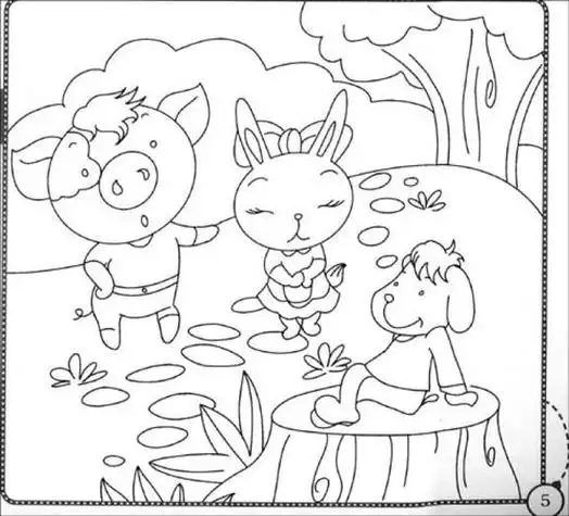 故事情节简笔画插画