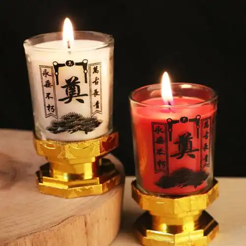 精品清明白蜡烛防风祭奠扫墓头七灵堂布置蜡烛无烟无烟蜡烛白奠精品白