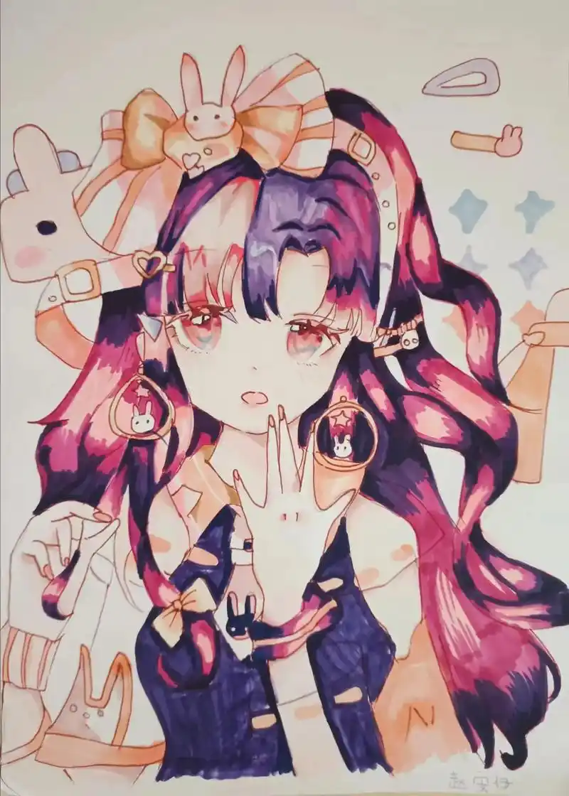 动漫人物绘画 #绘画 #我又来送图啦 完成啦 - 抖音