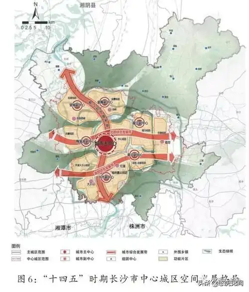 长沙市2035年总规城市结构规划图2020年版本长沙市2035年总规市域国土