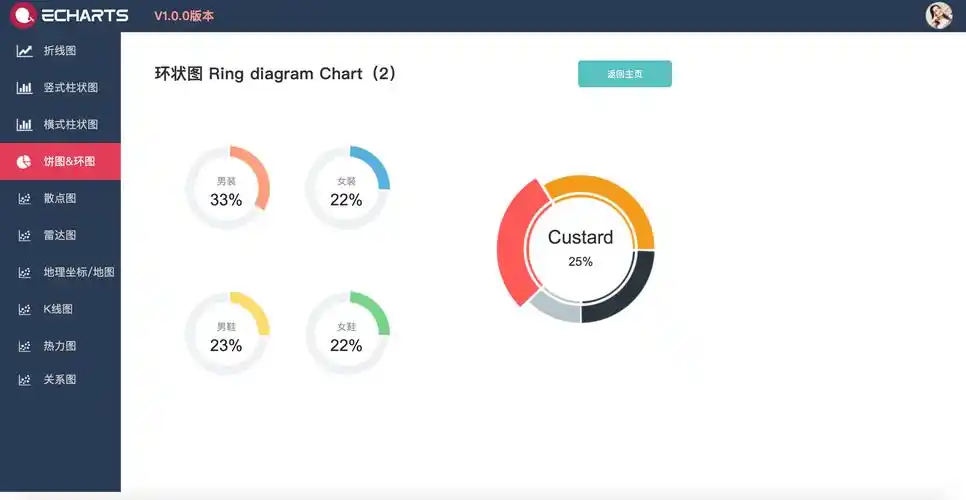 【bi数据图表】echart数据可视化bi图表模板 - axure工坊