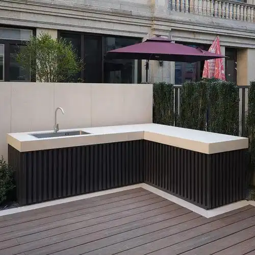 户外操作台室外花园洗手盆庭院水池台盆一体柜院子岩板别墅洗手池