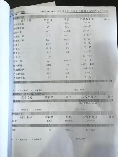 我的体检报告2018年