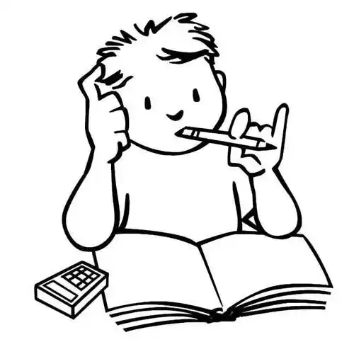 写作业简笔画 写作业简笔画图片