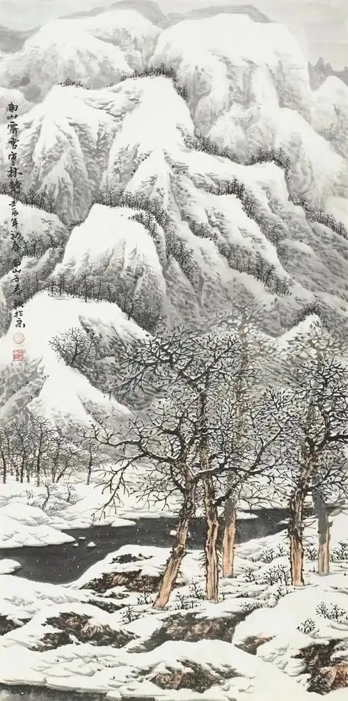 冬日观雪 | 超有氛围的雪景山水画!