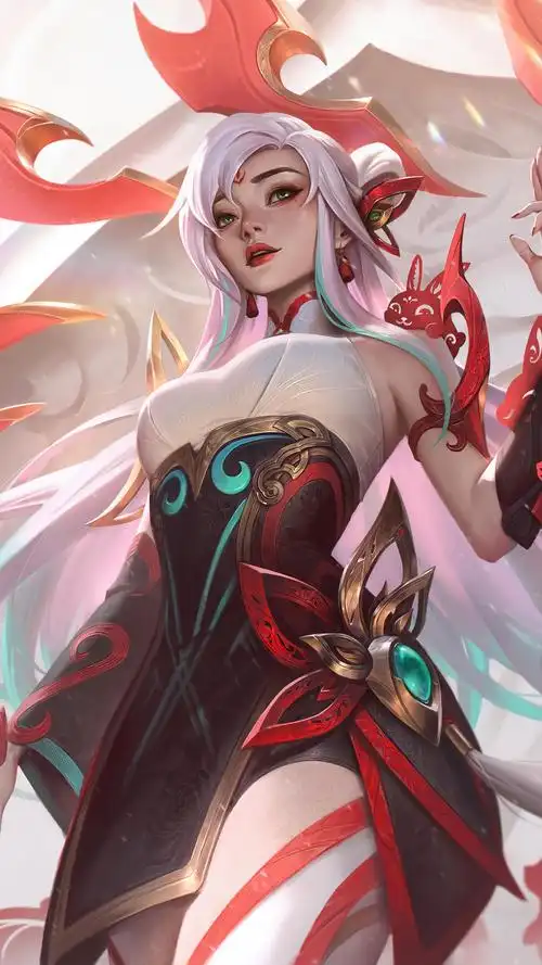 lol英雄联盟 刀锋舞者 艾瑞莉娅 刀妹 lrelia 剪纸仙灵 手机壁纸