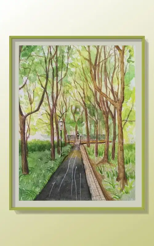 水彩 林荫小道|纯艺术|绘画|小鹿乱画 - 原创作品 - 站酷 (zcool)