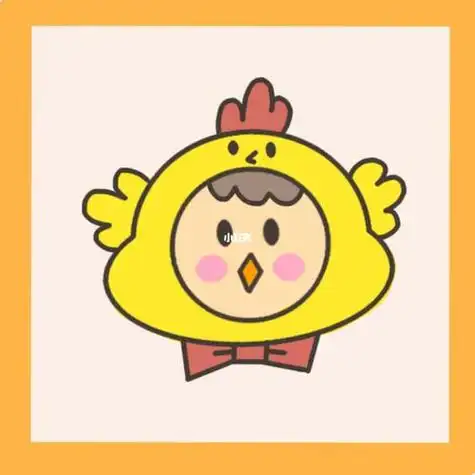 卡通鸡头头饰简笔画(小白猪头饰简笔画) -【爱个性】