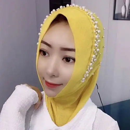 女人的套头纱巾头巾新款网红套头纱巾夏季方便头套回族女包头透气薄