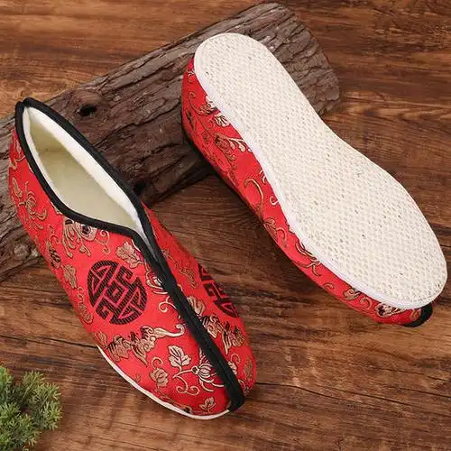 天泽-女款五福捧寿寿鞋