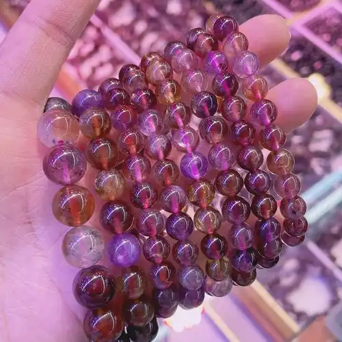 天然水晶极光23单圈手链手串男女情侣同款饰品过节送礼佳品