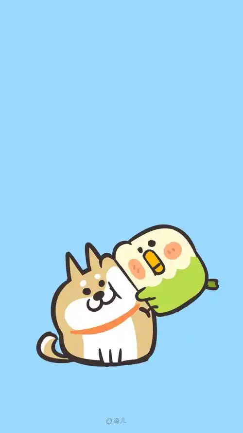 q萌萌物手帐素材插画手绘彩绘板绘动漫头像壁纸背景