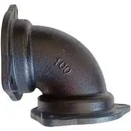 柔性铸铁管b型法兰90度弯头dn50 75 100 150下水排水管件配件接头